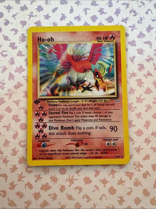 Pokemon Other - Ho-oh First Edition Holo 7/64 Neo Revelations lightly played *RARE*